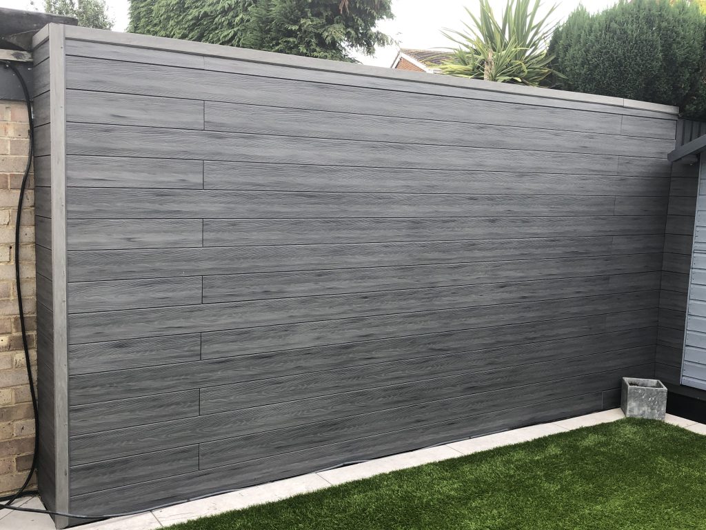 Grey Classic Woodgrain Composite Fencing - Assured Composite